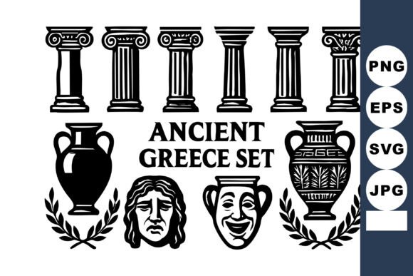 Ancient Greece Columns V: Graphics & Illustrations