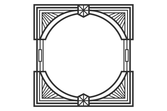 Art Deco Graphics: Vintage Frame Illustrations