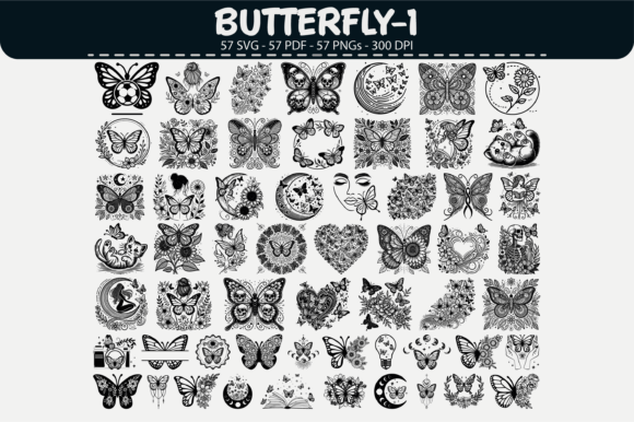 Butterfly Vector Bundle: 57 Graphics & Illustrations