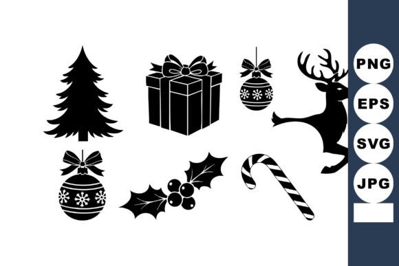 Christmas Holiday Vector Icons Including Graphics and Illustrations