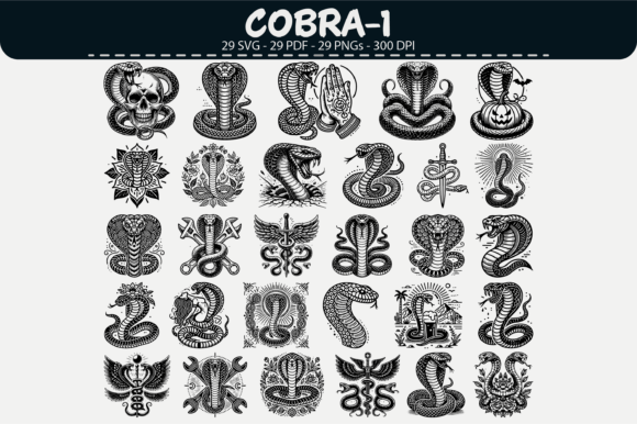 Cobra Vector Clipart: 29 Graphics & Illustrations