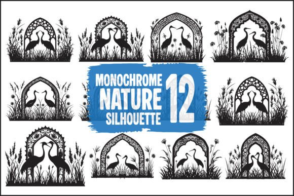 Monochrome Bird Nature Silhouette Graphics