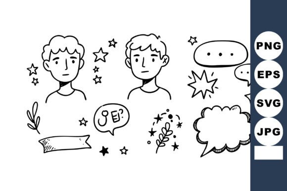Review: Hand Drawn Male Faces Graphics & Illustrations