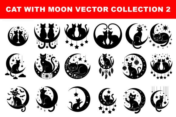 Review: Silhouette of Cat with the Moon for Embroidery