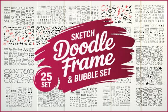 Reviewing Sketch Doodle Frame Bubble SVG Set Graphics