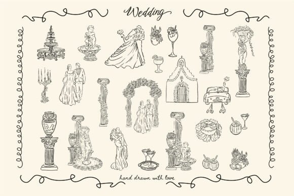Reviewing the Hand Drawn Wedding Elements Collection