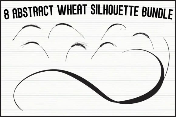 Rustic Wheat Silhouette Designs: Graphics & Illustrations